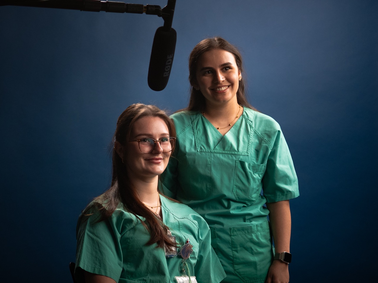 Recruiting Video Klinik — Lichtaufbau am Set der Kardiologie Mainz